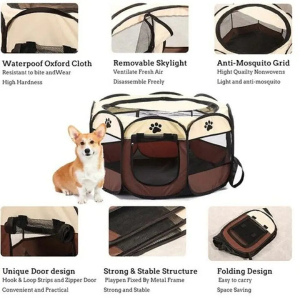 Foldable Playpen For Pets– Indoor and Outdoor Use