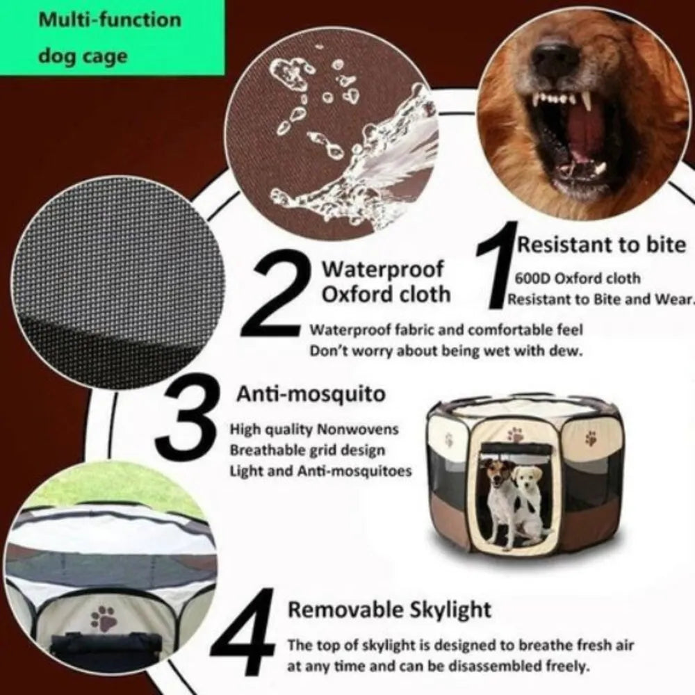 Foldable Playpen For Pets– Indoor and Outdoor Use