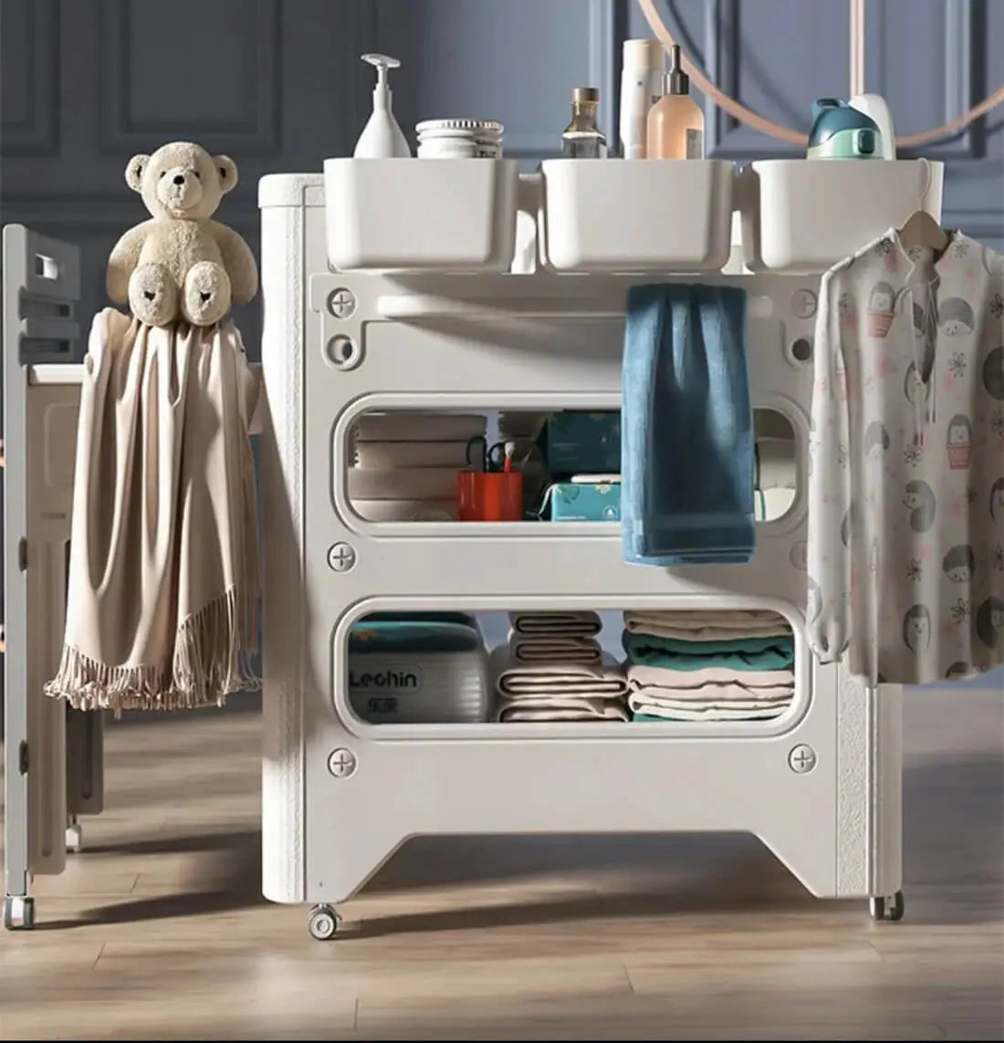 Multifunctional Bathroom Baby Pull-out Diaper-Changing Table
