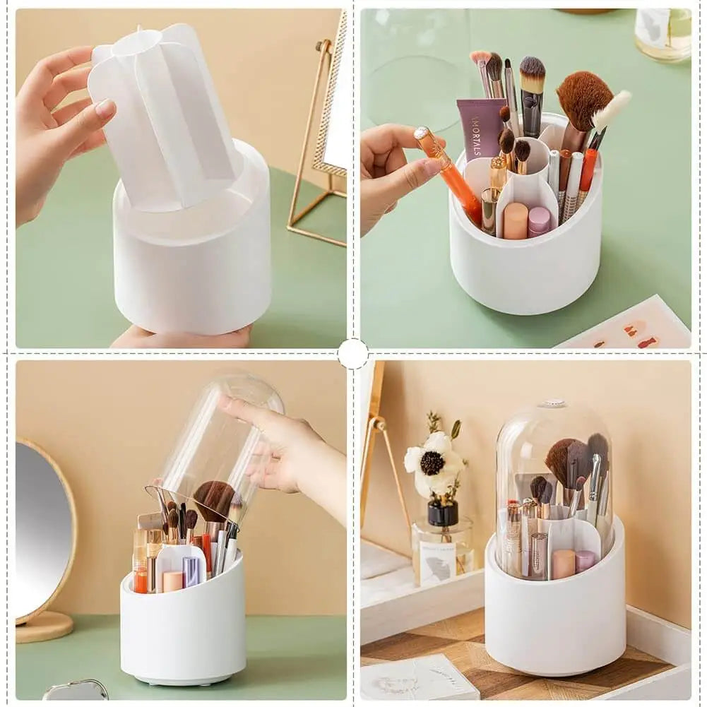 Rotating Makeup Brush Storage Box