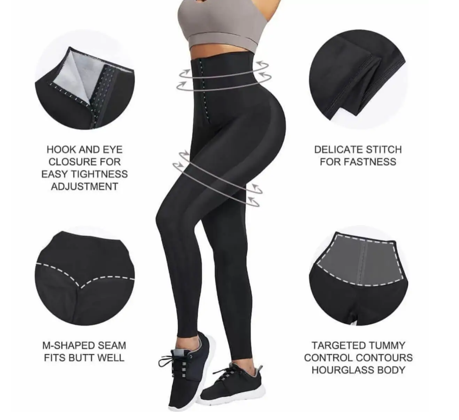 Tummy Sweat Pants High Waist Leggings