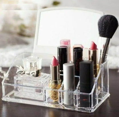 Acrylic Makeup Rack Organiser With Mirror