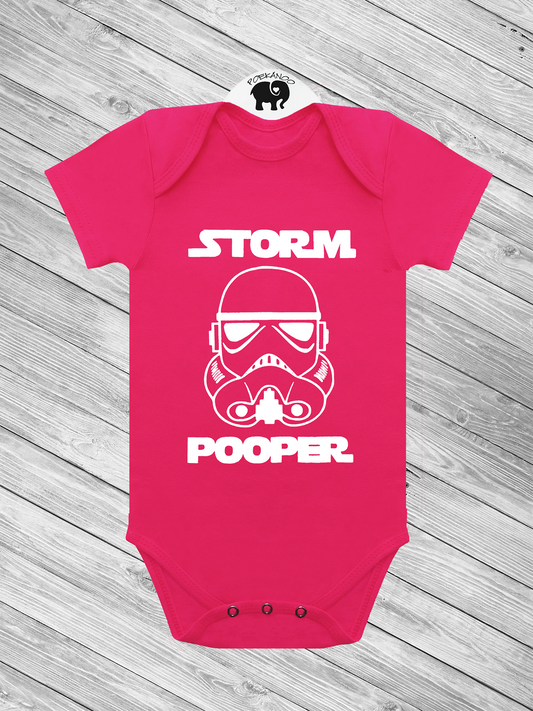 Storm Pooper Baby Onsie - Pink
