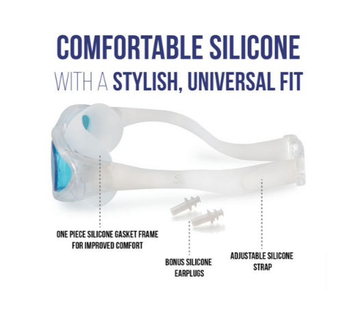 Protective Film Swimming Goggles With Ear Plugs