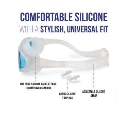 Protective Film Swimming Goggles With Ear Plugs