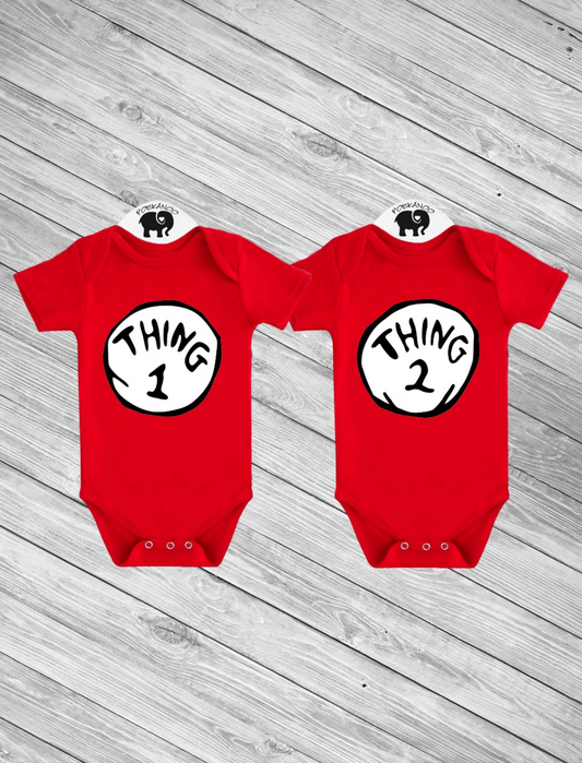 Thing 1 & Thing 2 Onsie - Combo Set
