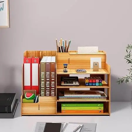 Wooden Office Desk Organizer